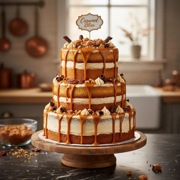 Decadent Caramel Bliss Cake recipe