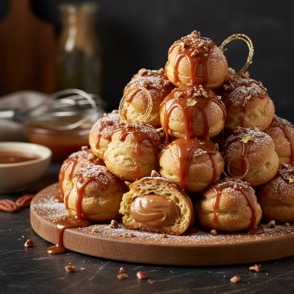 Decadent Caramel Cream Puffs recipe