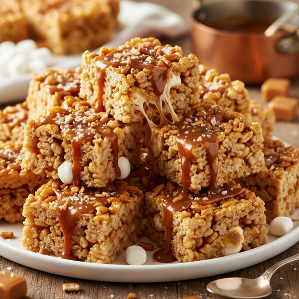 Decadent Caramel Crispy Treats recipe
