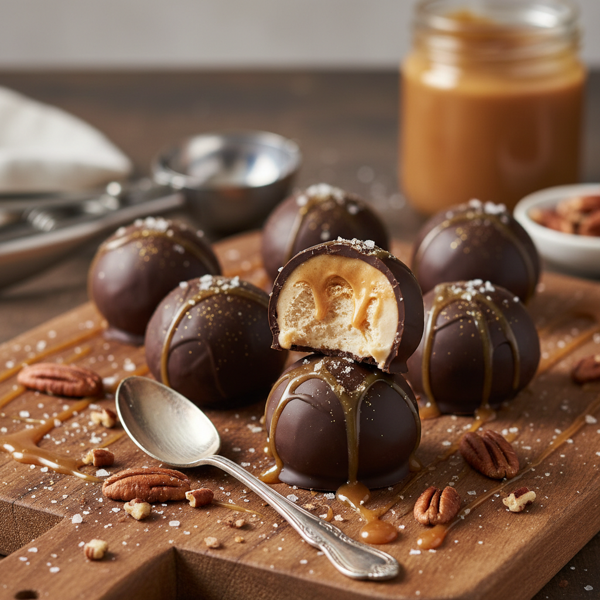 Decadent Caramel Ice Cream Truffles recipe