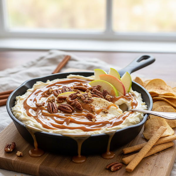 Decadent Caramel Pecan Apple Cheese Dip recipe