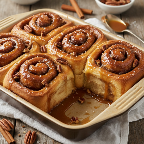 Decadent Caramel Pecan Cinnamon Rolls recipe