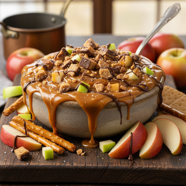 Decadent Caramel Toffee Apple Dip recipe