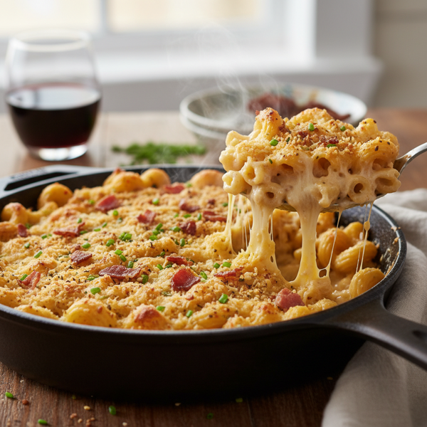 Decadent Cavatappi Cheese Bake recipe