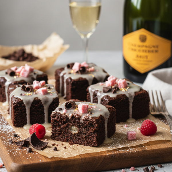 Decadent Champagne Chocolate Brownies recipe