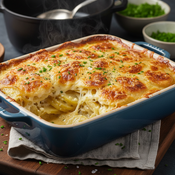 Decadent Cheesy Scalloped Potato Bake recipe