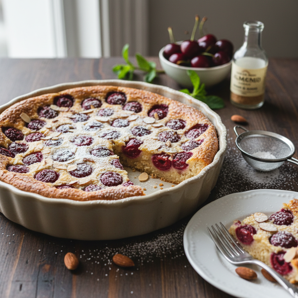 Decadent Cherry Almond Clafouti recipe