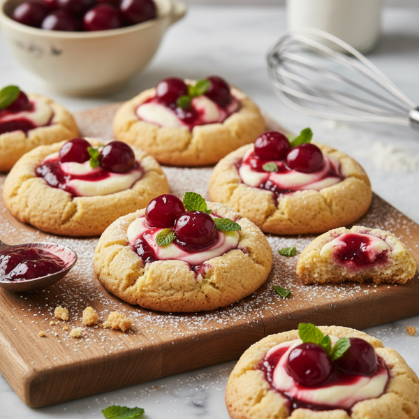 Decadent Cherry Cheesecake Cookies recipe