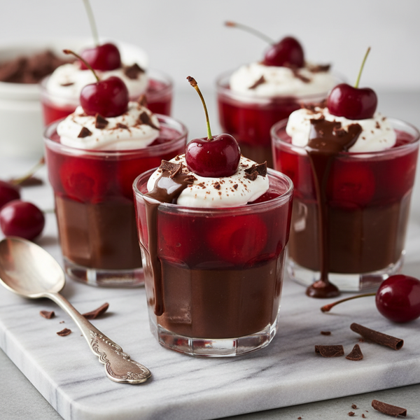 Decadent Cherry Chocolate Bliss Jello Shots recipe