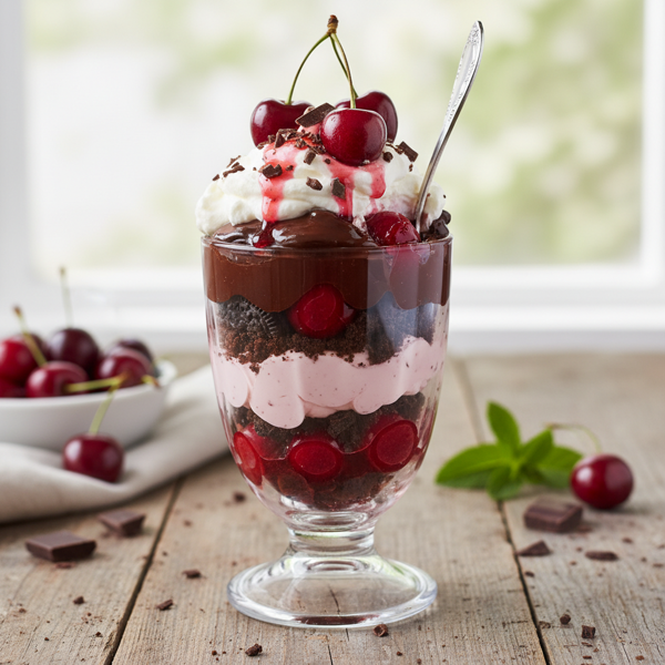 Decadent Cherry Chocolate Cream Delight recipe