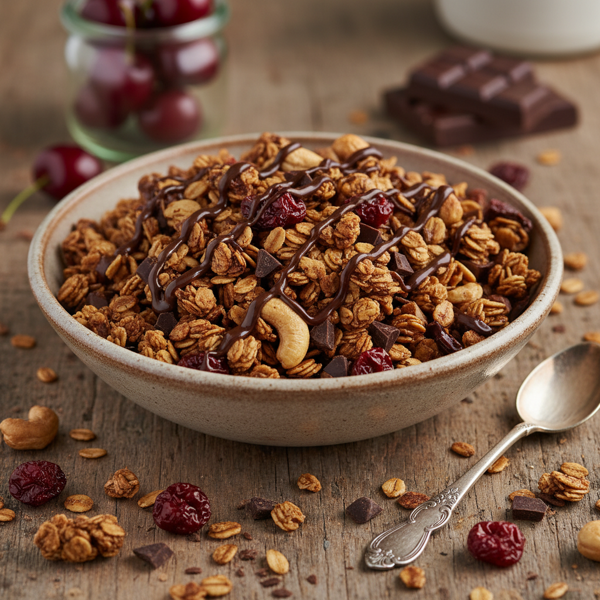 Decadent Cherry Chocolate Granola recipe