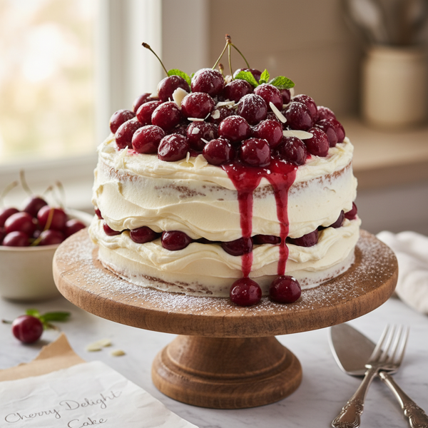 Decadent Cherry Delight Cake recipe