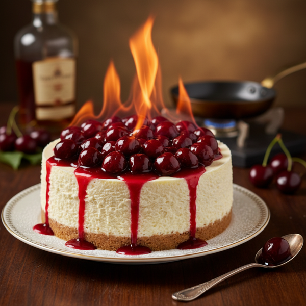 Decadent Cherry Jubilee Cheesecake recipe
