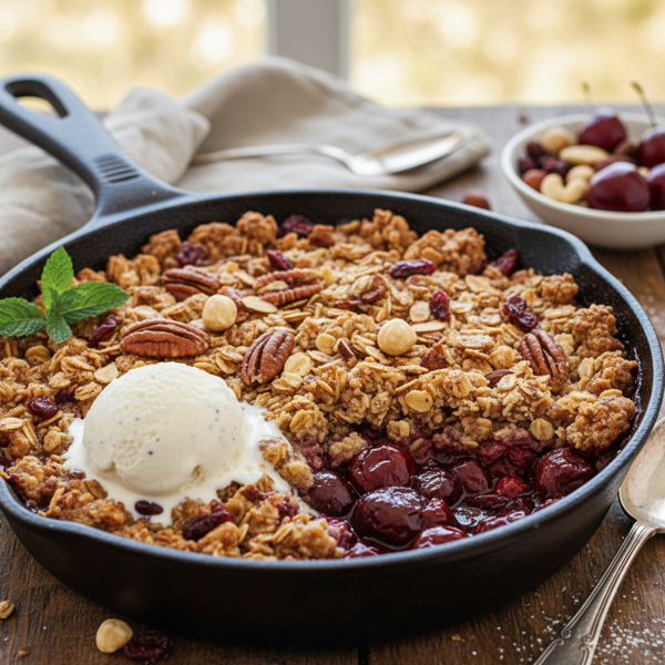 Decadent Cherry Nut Crisp recipe