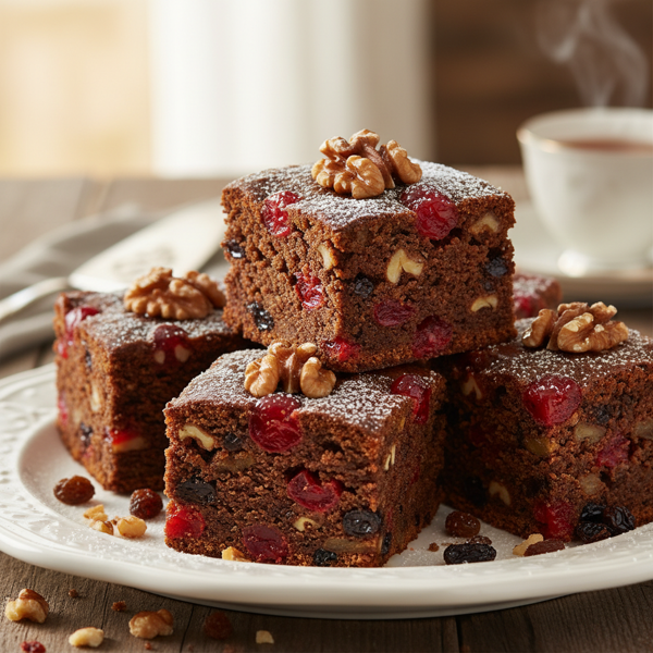 Decadent Cherry Walnut Fruitcake Delights recipe