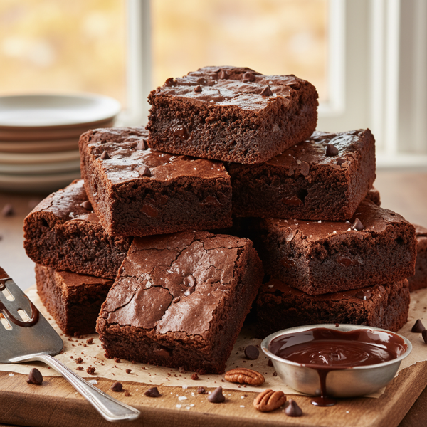 Decadent Chewy Chocolate Brownies recipe