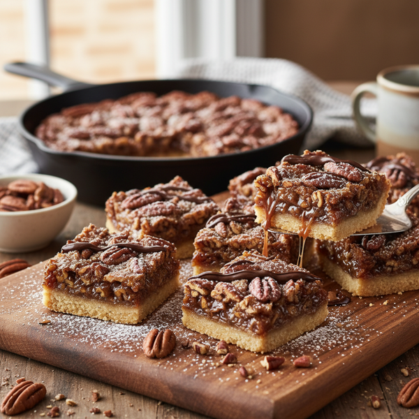 Decadent Chewy Pecan Pie Bars recipe