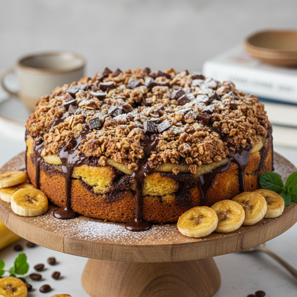 Decadent Chocolate-Banana Swirl Coffee Cake recipe