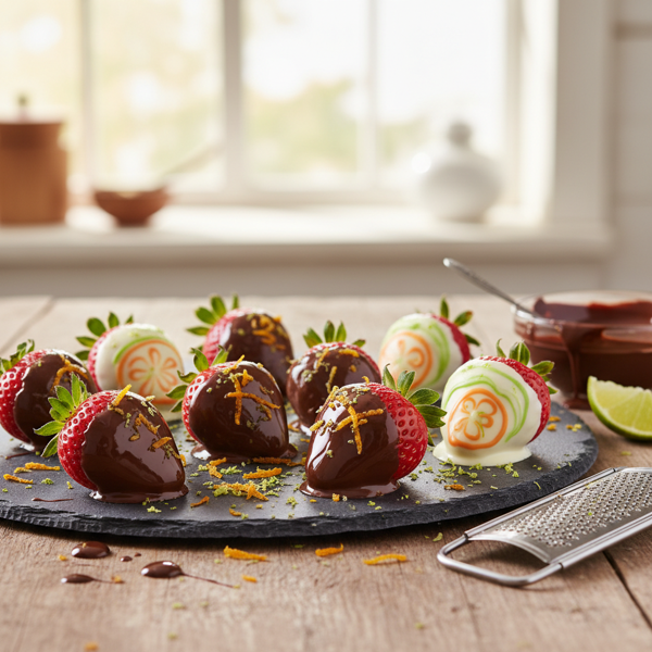 Decadent Chocolate-Citrus Strawberries recipe