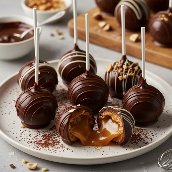 Decadent Chocolate-Covered Caramel Pops recipe