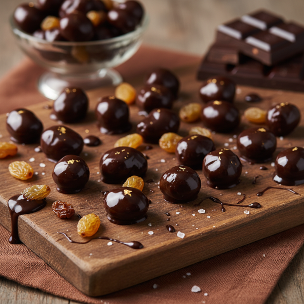 Decadent Chocolate-Covered Golden Raisins recipe