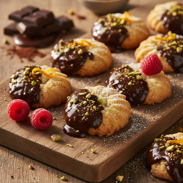 Decadent Chocolate-Dipped Delight Cookies recipe