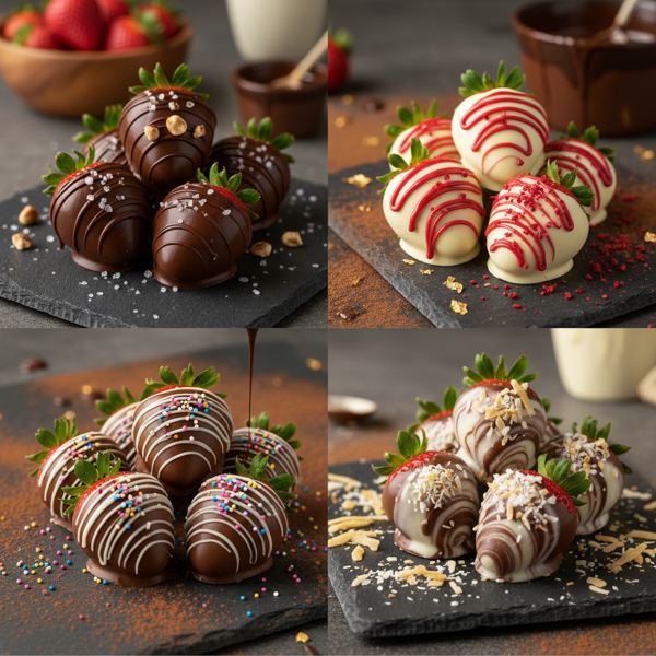 Decadent Chocolate-Dipped Strawberries: Four Irresistible Variations recipe