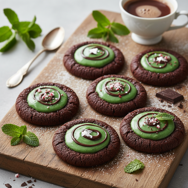 Decadent Chocolate-Mint Thumbprints recipe