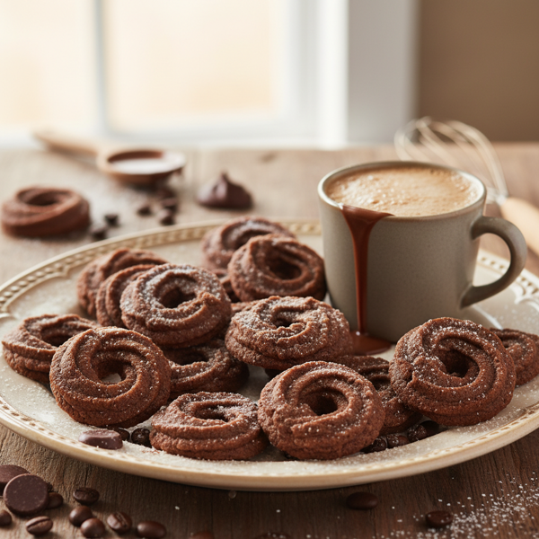 Decadent Chocolate-Mocha Spritz Cookies recipe