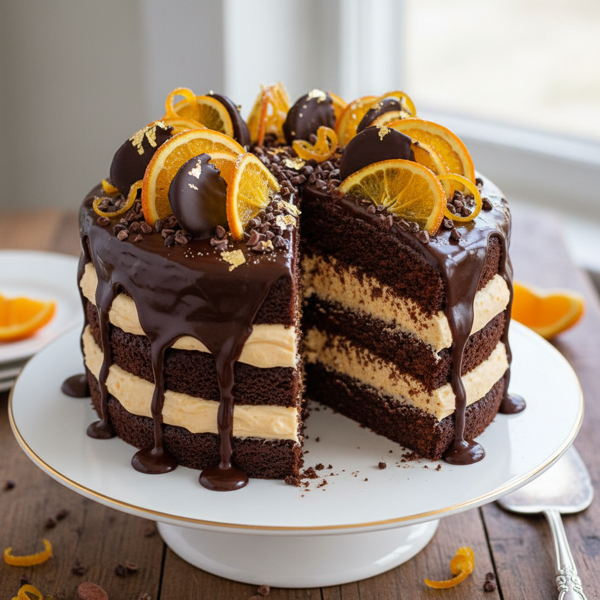 Decadent Chocolate-Orange Delight Cake recipe
