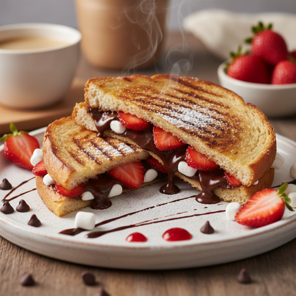 Decadent Chocolate-Strawberry Delight Panini recipe