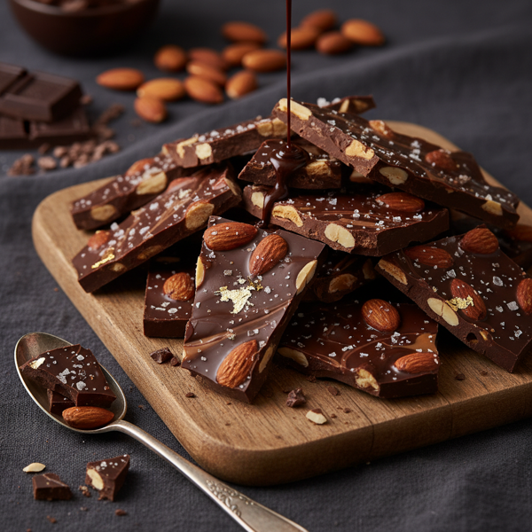 Decadent Chocolate Almond Brittle recipe