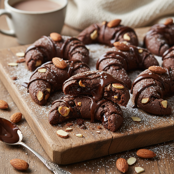 Decadent Chocolate Almond Crescents recipe