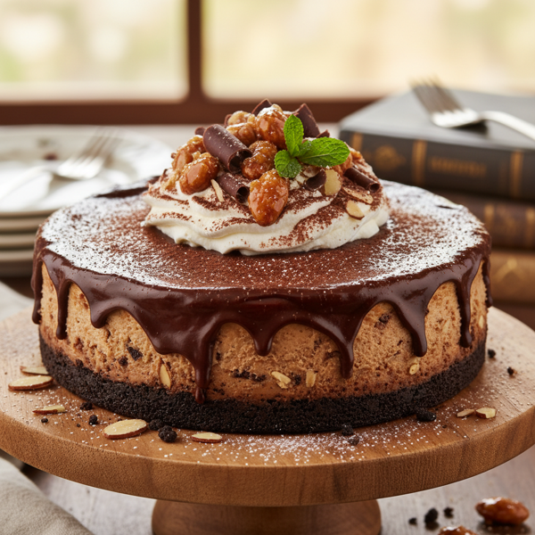Decadent Chocolate Almond Dream Cheesecake recipe