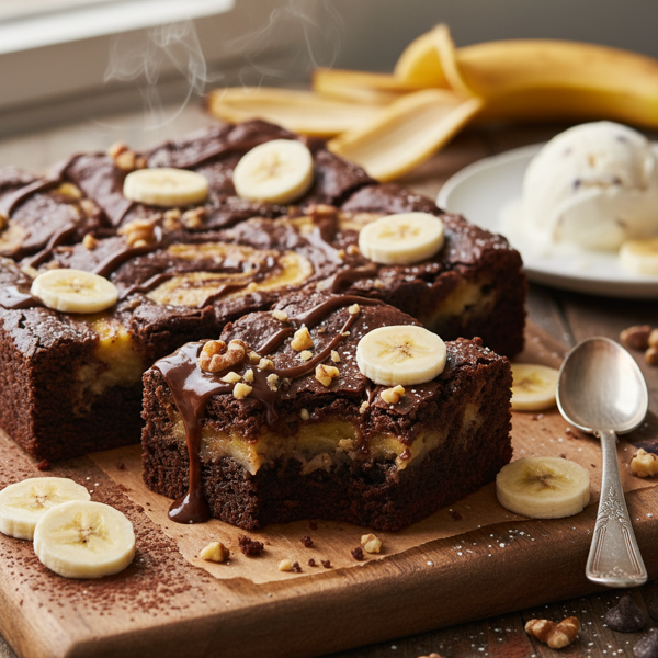 Decadent Chocolate Banana Bliss Brownies recipe