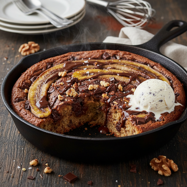Decadent Chocolate Banana Bread Pudding recipe