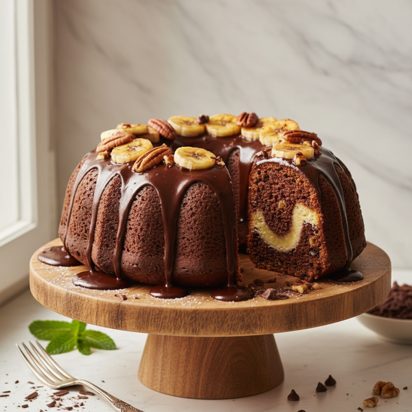 Decadent Chocolate Banana Bundt Cake recipe