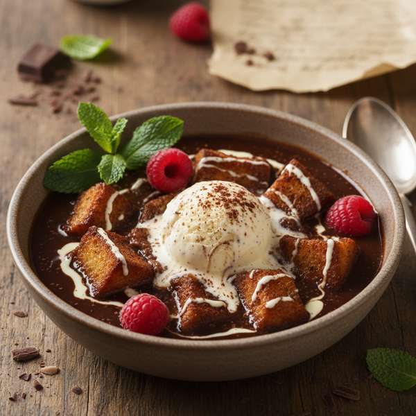 Decadent Chocolate Bread Soup recipe