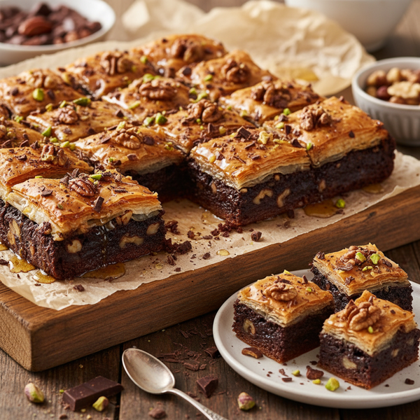Decadent Chocolate Brownie Baklava recipe
