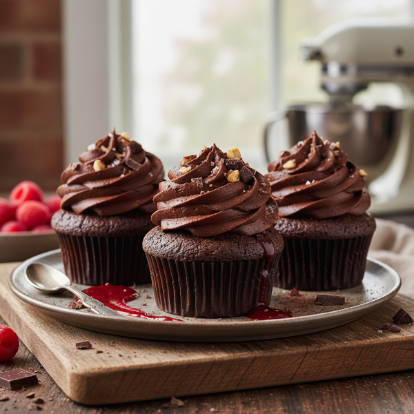 Decadent Chocolate Brownie Cupcakes recipe