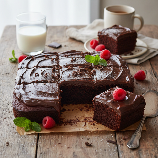 Decadent Chocolate Buttermilk Sheet Cake recipe