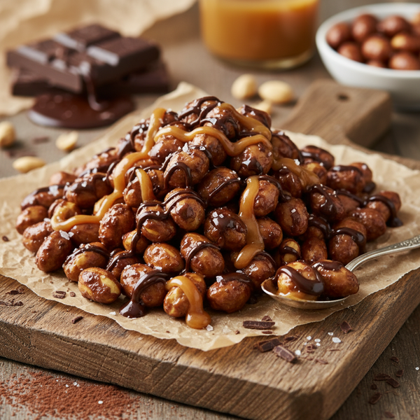 Decadent Chocolate Butterscotch Peanuts recipe
