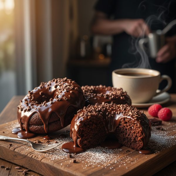 Decadent Chocolate Cake Donuts recipe