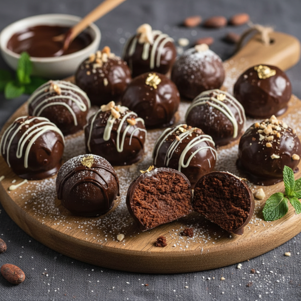 Decadent Chocolate Cake Truffles recipe