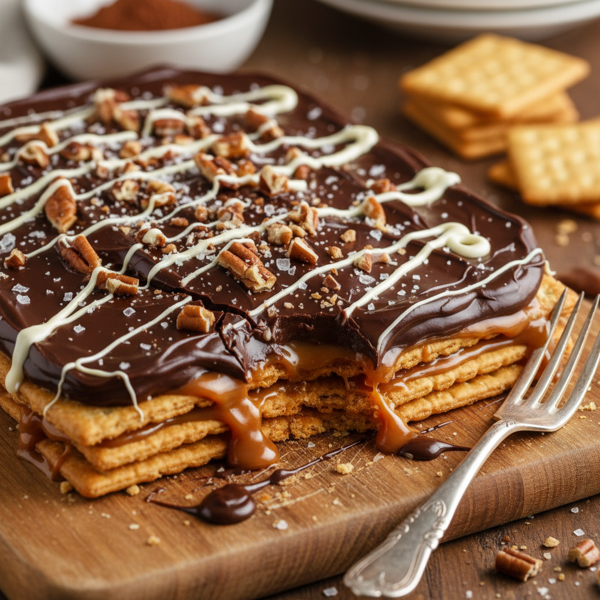Decadent Chocolate Caramel Cracker Bliss recipe