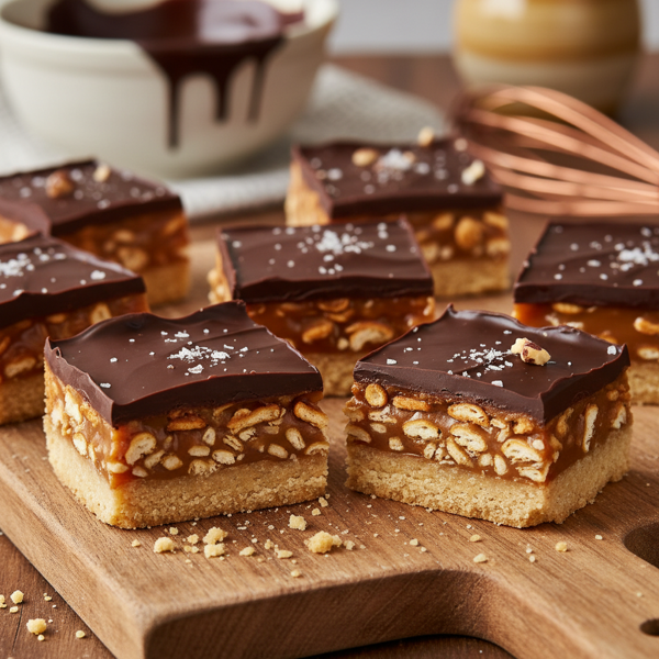 Decadent Chocolate Caramel Crunch Bars recipe