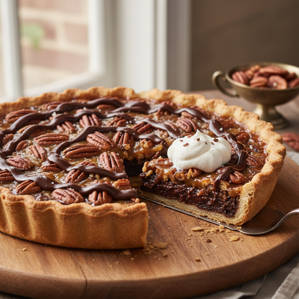 Decadent Chocolate Caramel Pecan Pie recipe