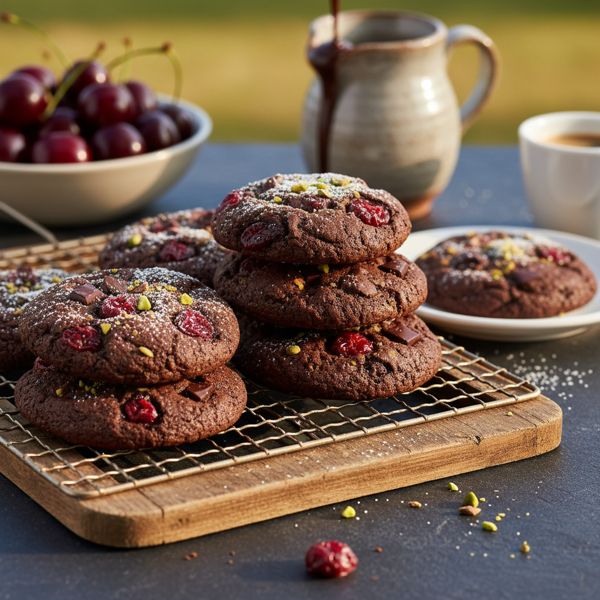 Decadent Chocolate Cherry Bliss Cookies recipe