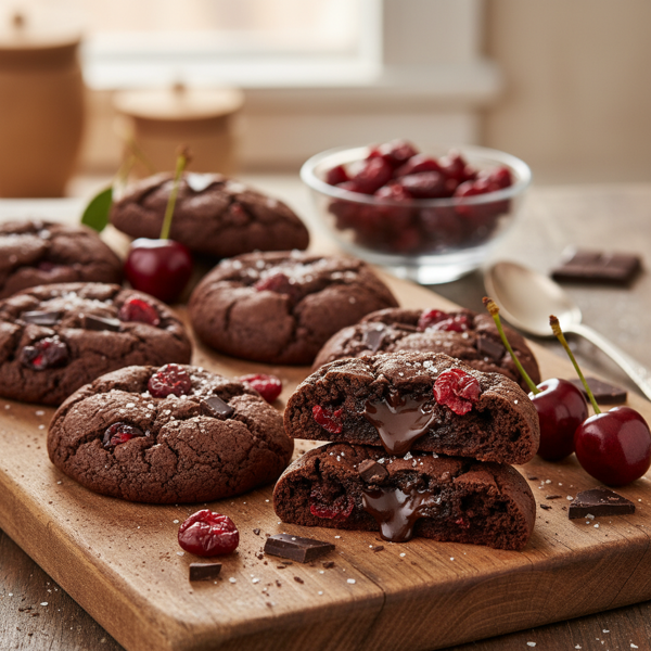 Decadent Chocolate Cherry Delight Cookies recipe