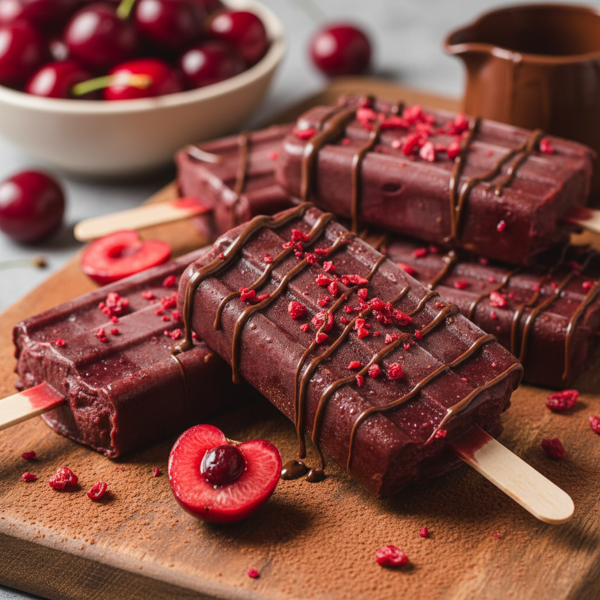 Decadent Chocolate Cherry Swirl Pops recipe
